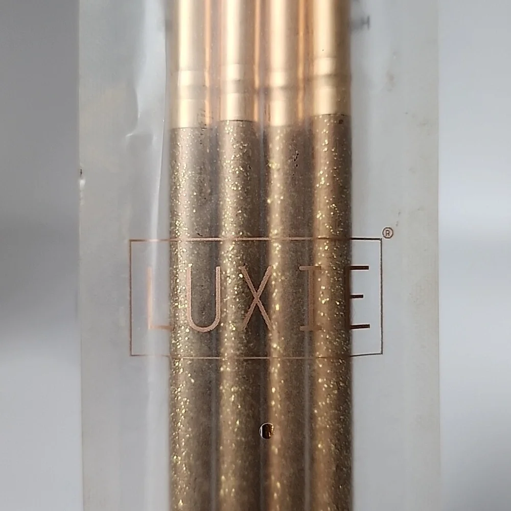 Luxie Luminous 4 Piece Gold Eyeshadow Brush Set